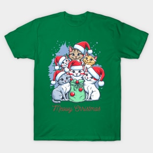 A Meow-rry Christmas Tree T-Shirt